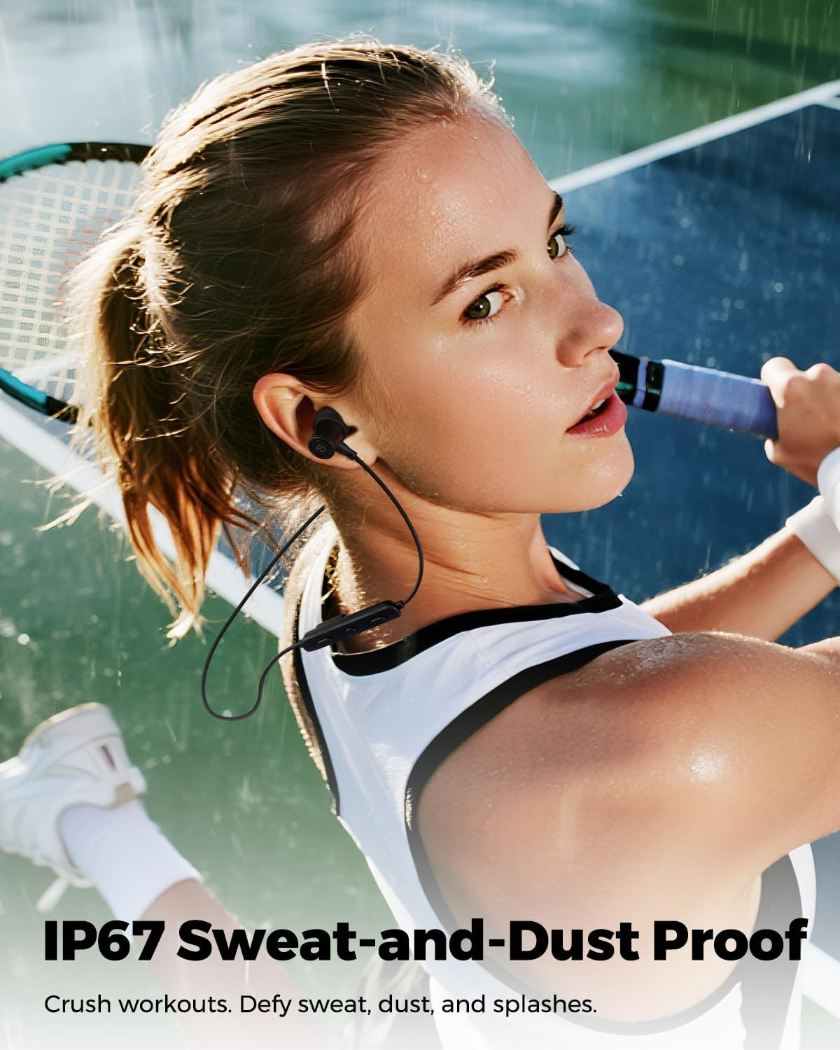 Q40 HD – Sports Neckband Bluetooth Headphones – Black | LDAC Hi-Res Audio,Blueto