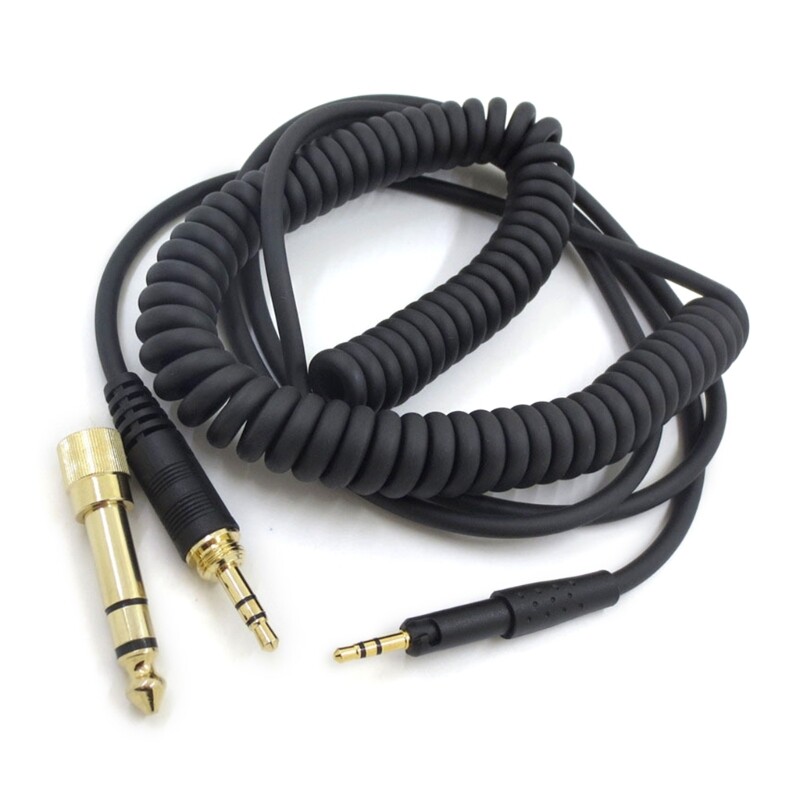 Heavy Duty 6.35mm Spring Headphone Cable for HD6DJ MIX HD8 HD7 HD598