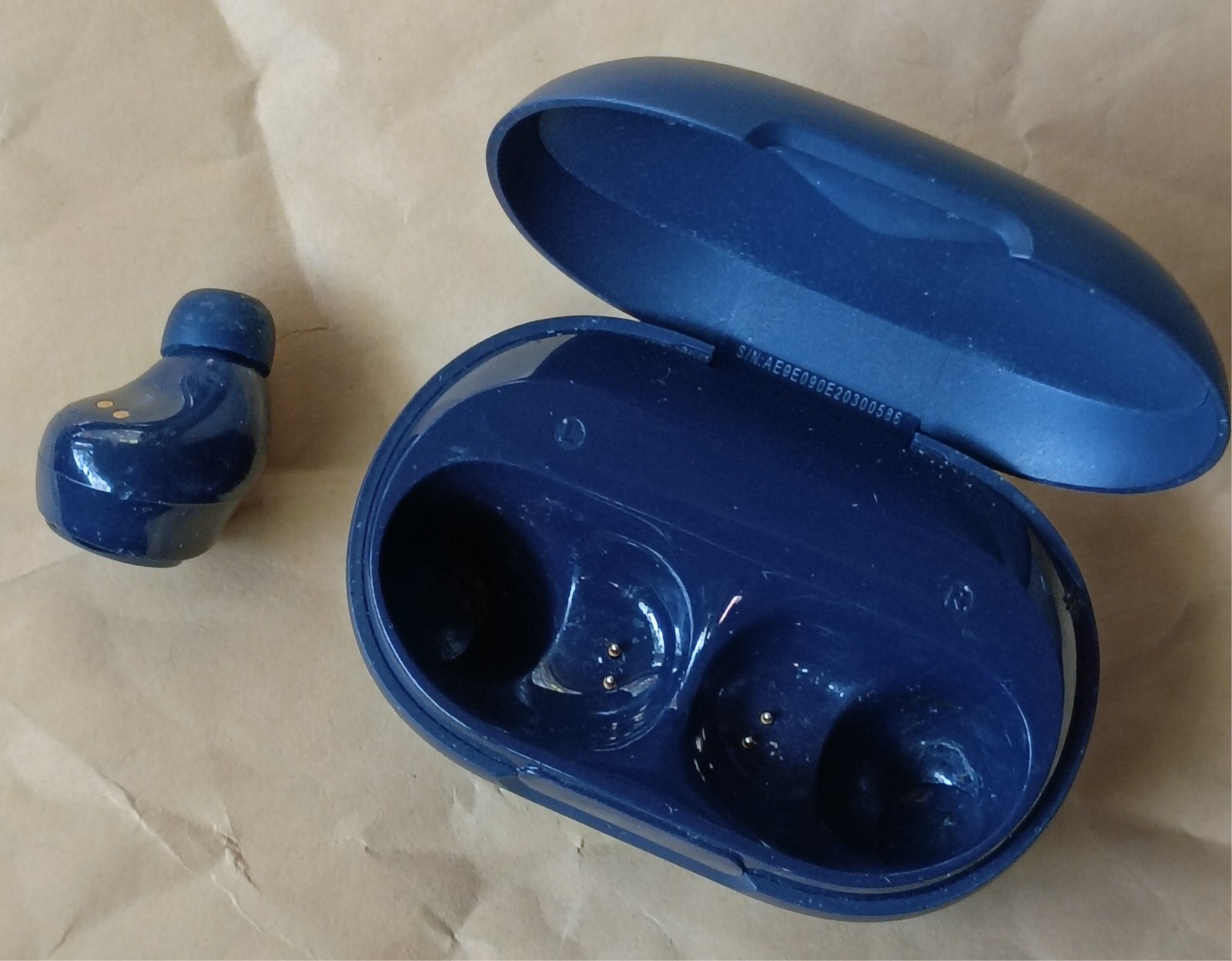 LEFT EARBUD ONLY Anker Soundcore Space A40 SE Earbuds Blue with case