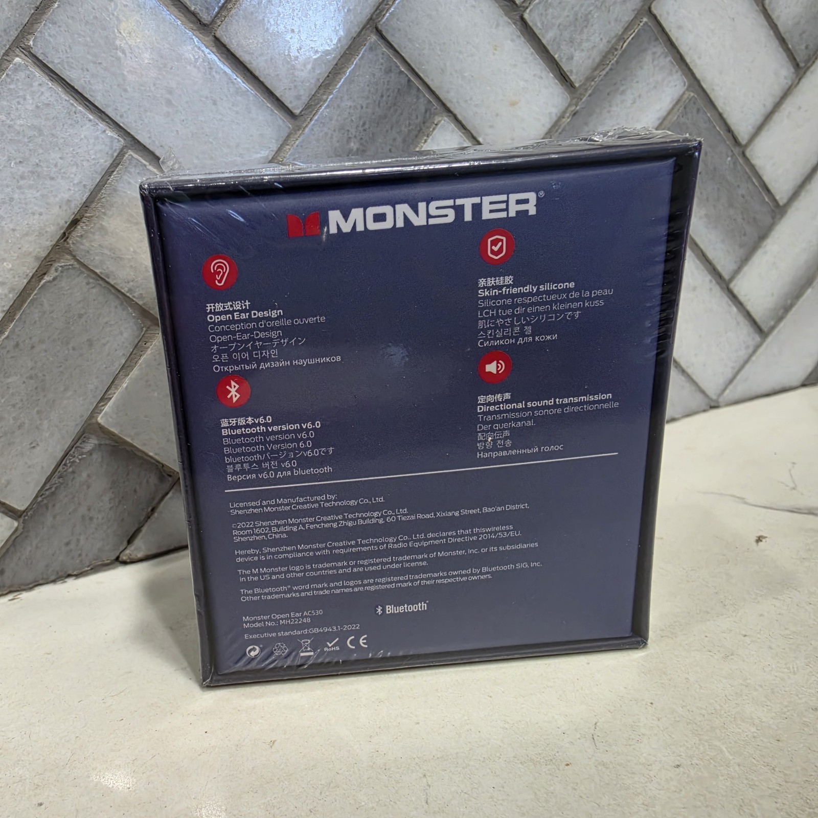 Monster Open Ear AC530 Air Conduction Wireless Earbuds Bluetooth 6.0 *BRAND NEW*