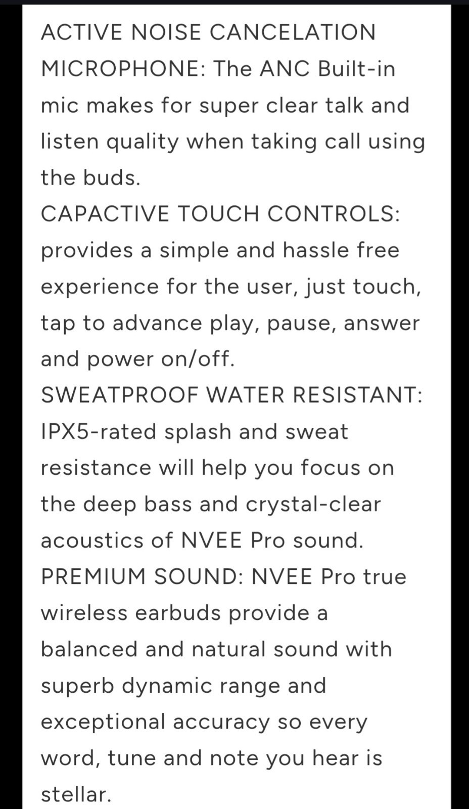 Z5) Azpen Pro Wireless Water Resistant Noise Cancelling Powerful Bass Earbuds