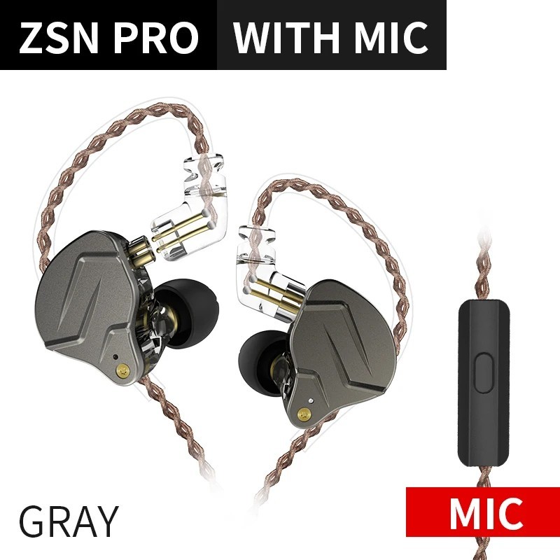 New KZ ZS10 PRO 10 Hybrid Technology Headphones Hifi Noise Cancelling Earphones