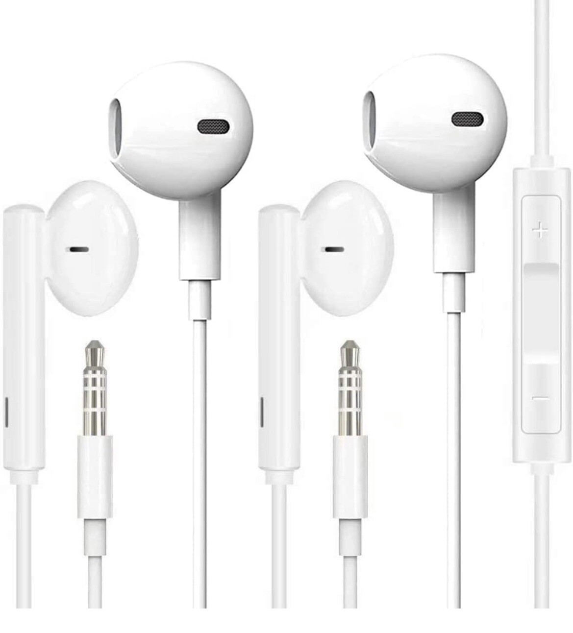 [2 Pack]Aux Earbuds/Earphones, 3.5mm Wired Headphones Noise Isolating Earphone