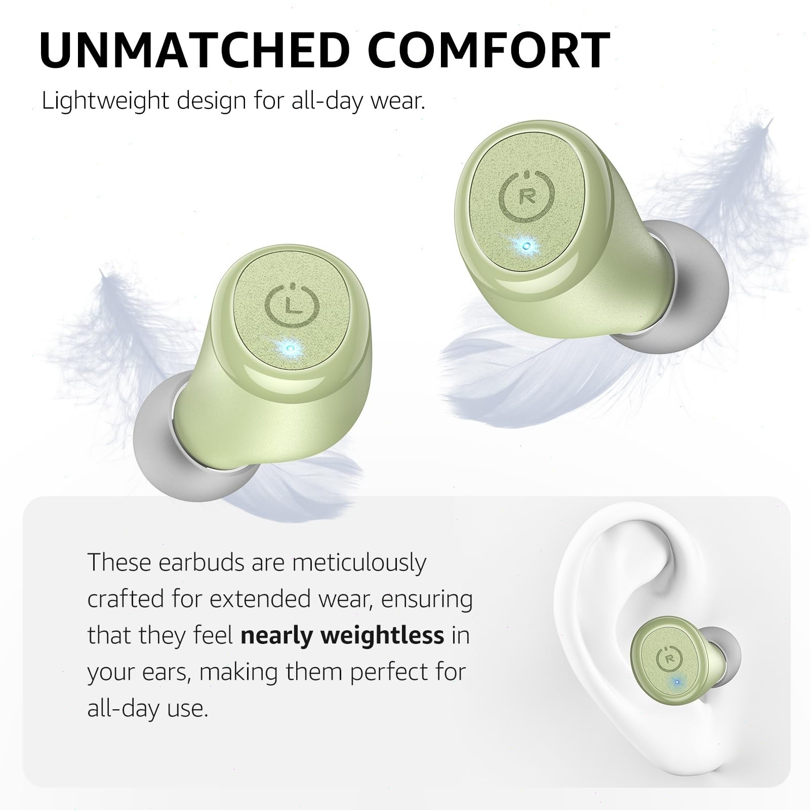 TOZO T10 Bluetooth Wireless Earbuds, Deep Bass Stereo,App EQ Customization IPX8