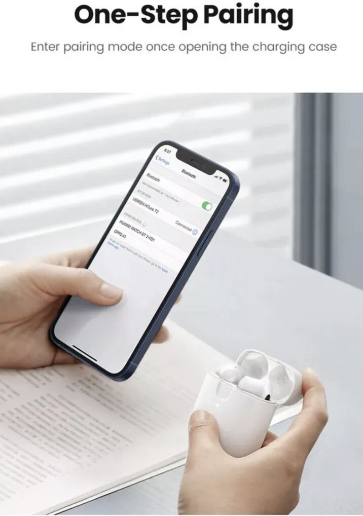 UGREEN HiTune T2 Bluetooth 5.0 True Wireless Earbuds TWS 4 Mic Stereo Earphones
