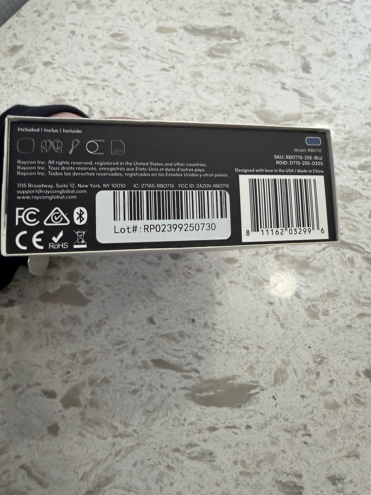 Black RAYCON Essential Open Earbuds True Wireless Bluetooth 36 Hr Battery