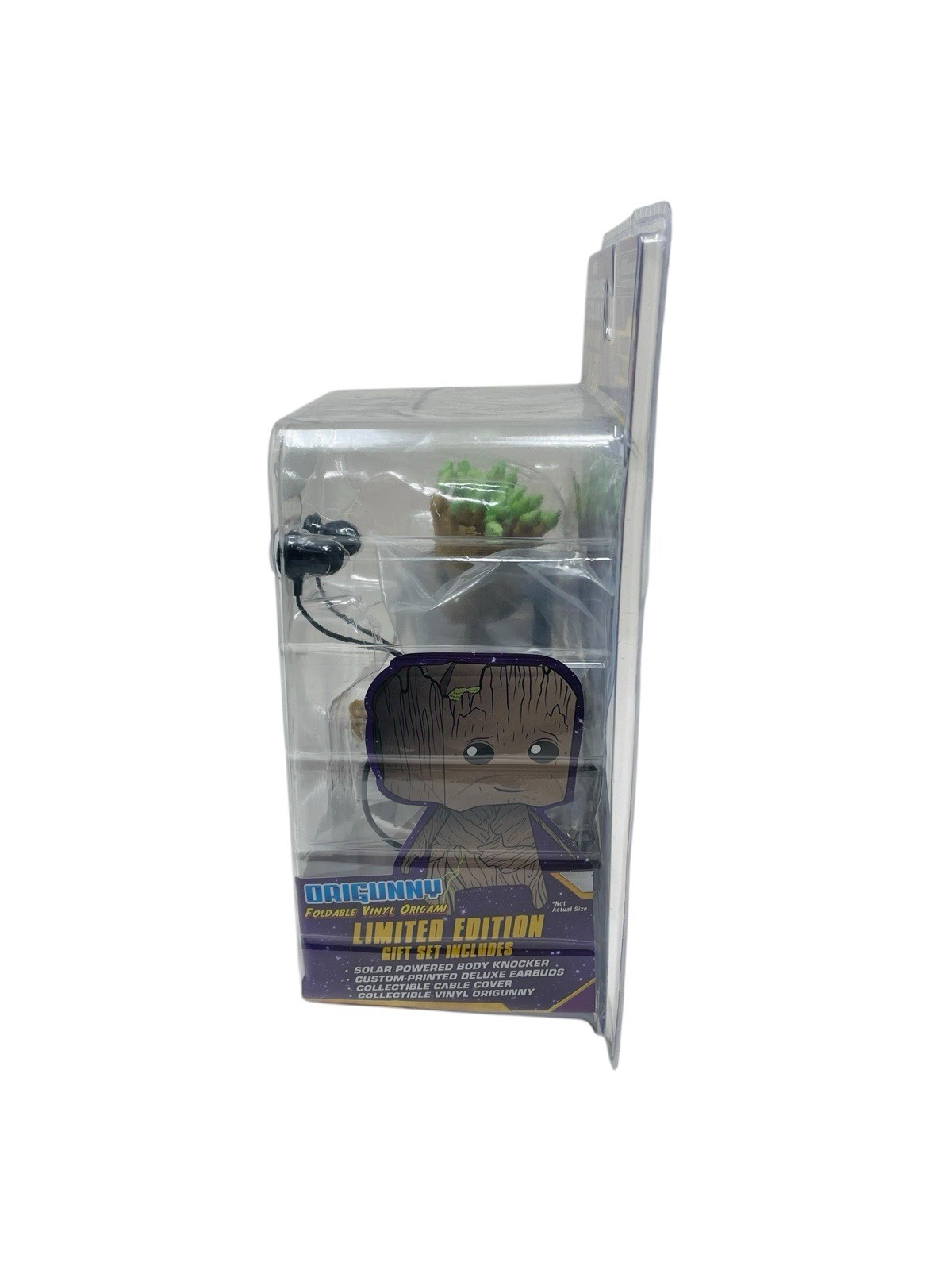 Marvel Guardians Of The Galaxy Vinyl Figure Groot Body Knocker Earbuds Gift Set
