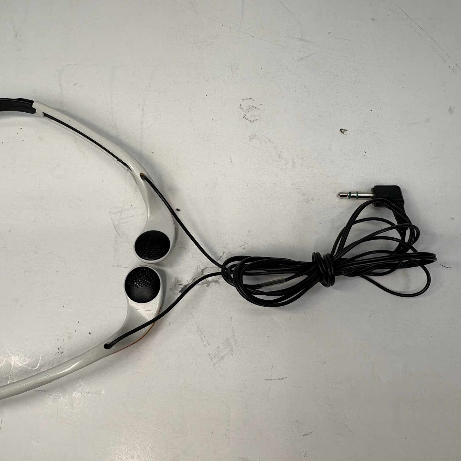Sony MDR-W014 White Orange 3.5MM Jack In Ear Light Earphones (Tested & Working!)