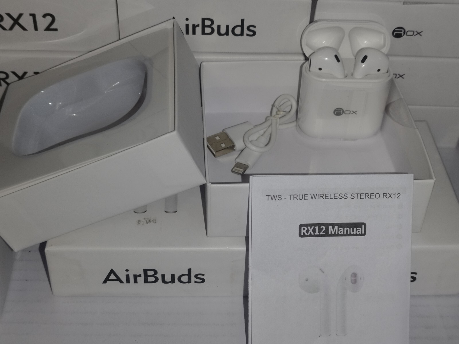10x ROX RX12 Wireless Airbuds – White