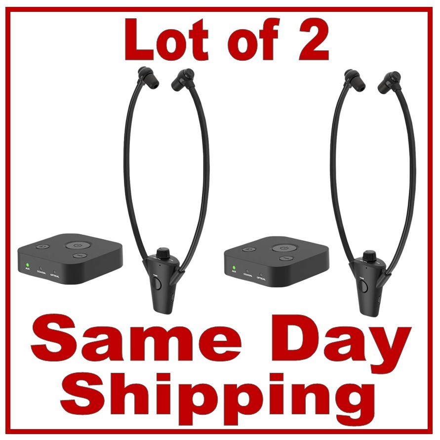 ** Lot of 2 ** Acoustic Research MySound Wireless TV Headset ARHTV1T – New