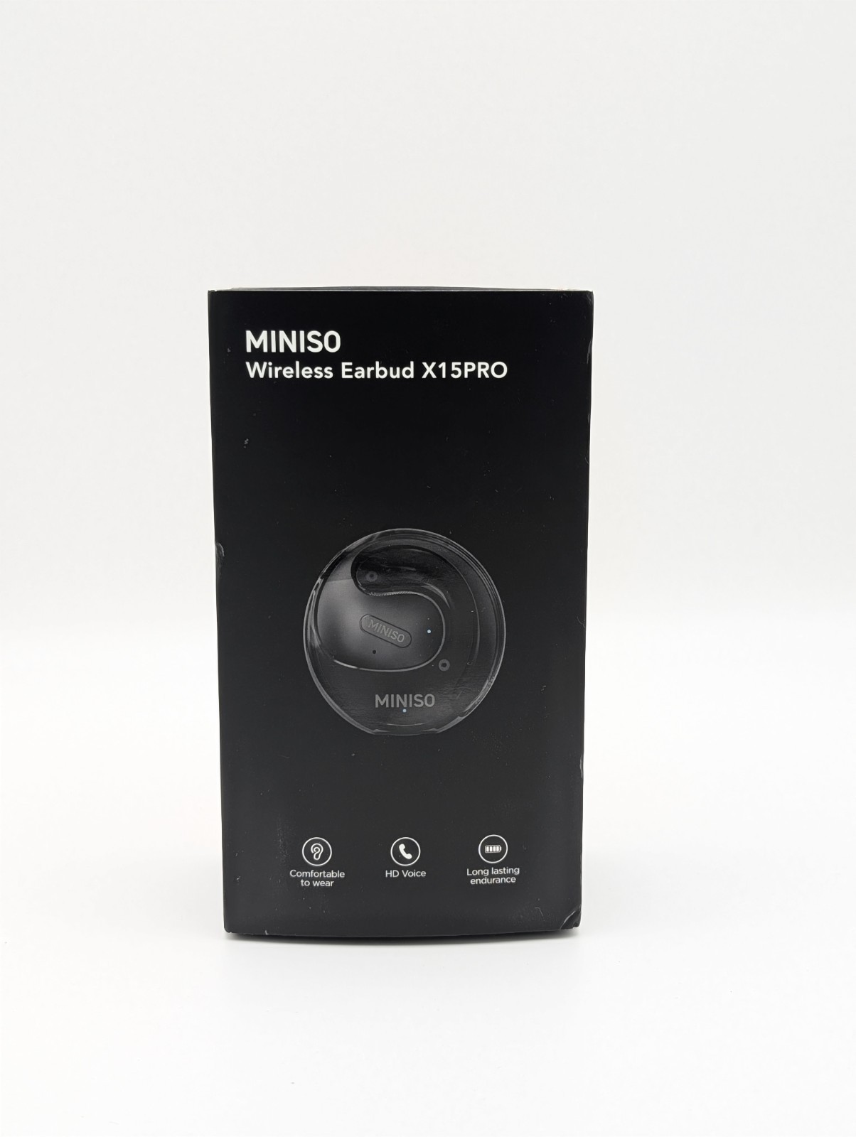 MINISO X15PRO Black Wireless Bluetooth Earbud Hook-on Wear HD Voice Long Lasting