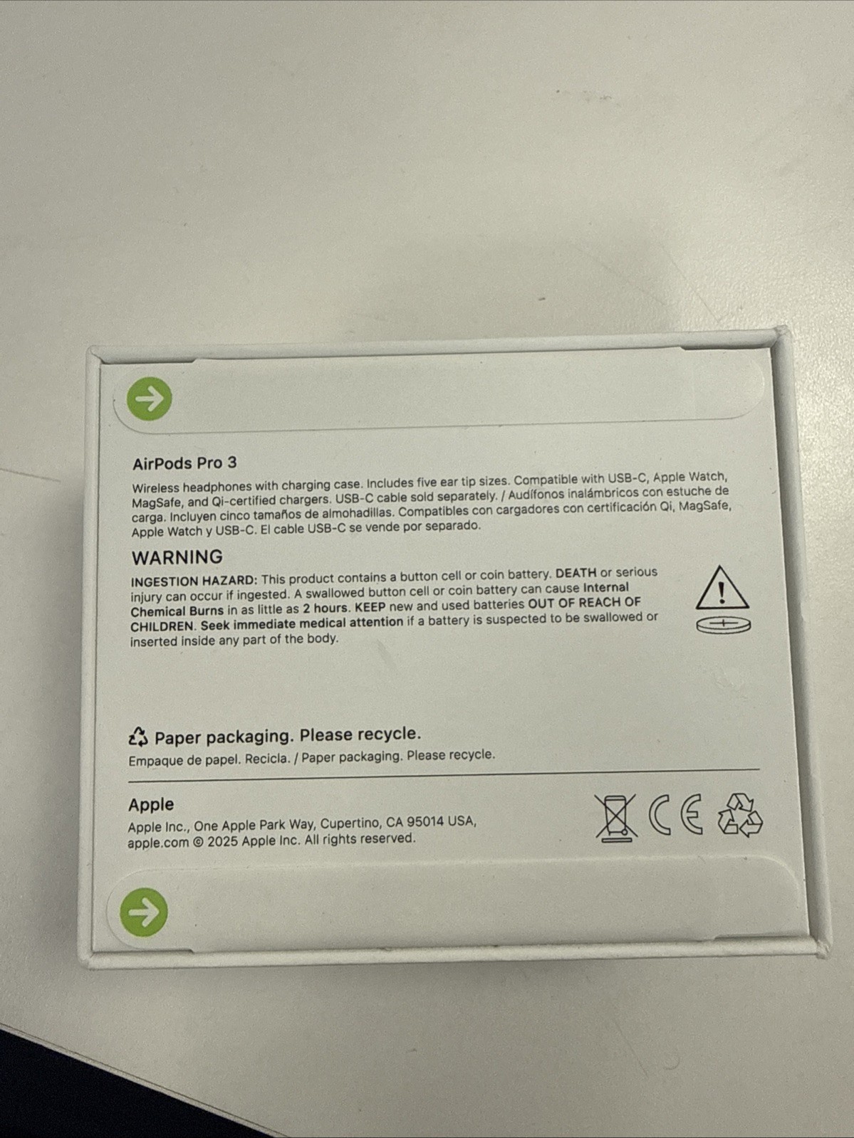 Apple AirPods Pro 3 – Wireless Active Noise Cancelling Earbuds – NEW SEALED !!!