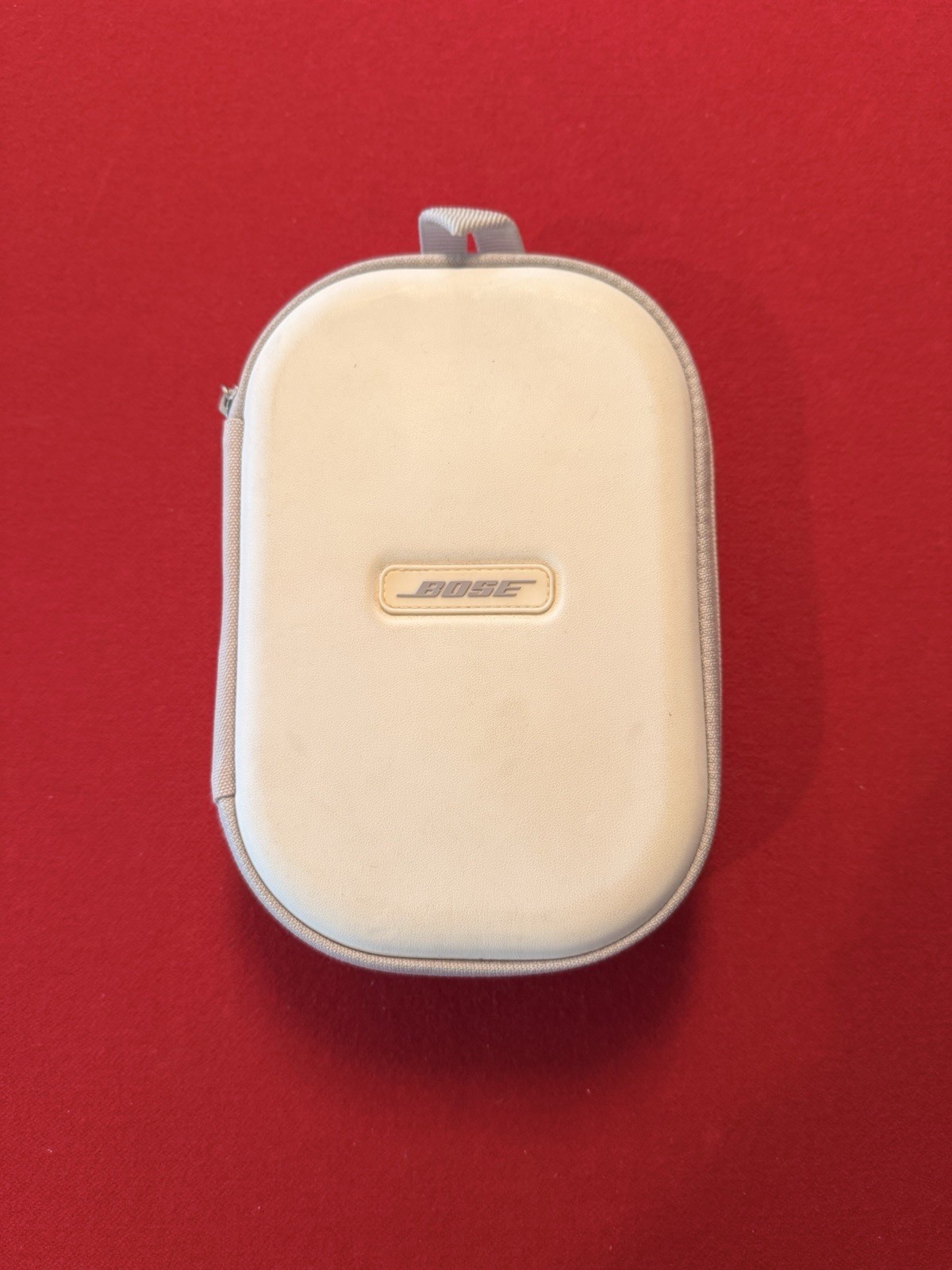 Bose Beige Over-Ear Headphones 3.5mm Jack with Carrying Case & Blue Cable