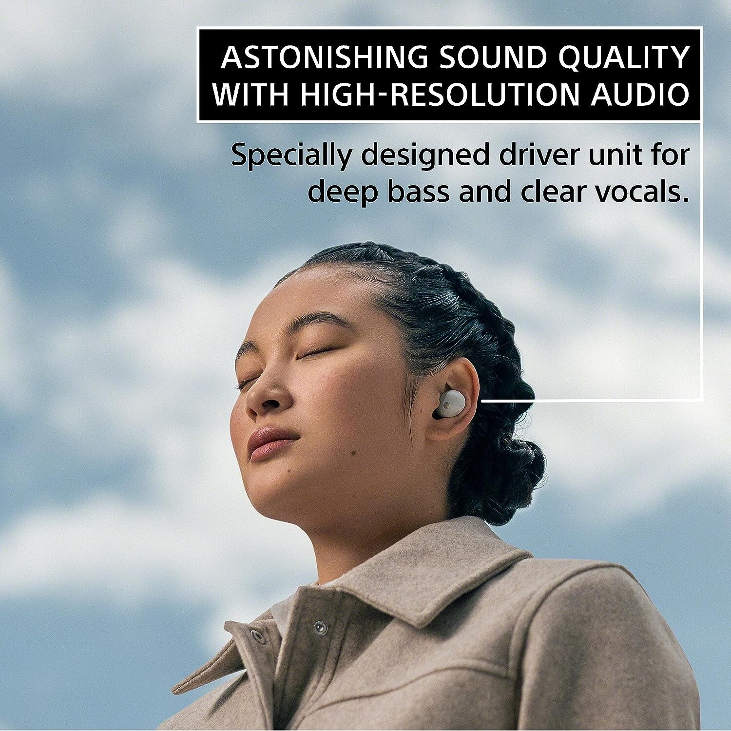 Sony WF-1000XM5 True Wireless Noise Cancelling Earbuds (White)