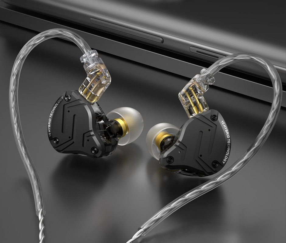 KZ ZS10 PRO X Upgraded 1DD+4BA Hybrid Driver HiFi IEMs In-Ear Monitors