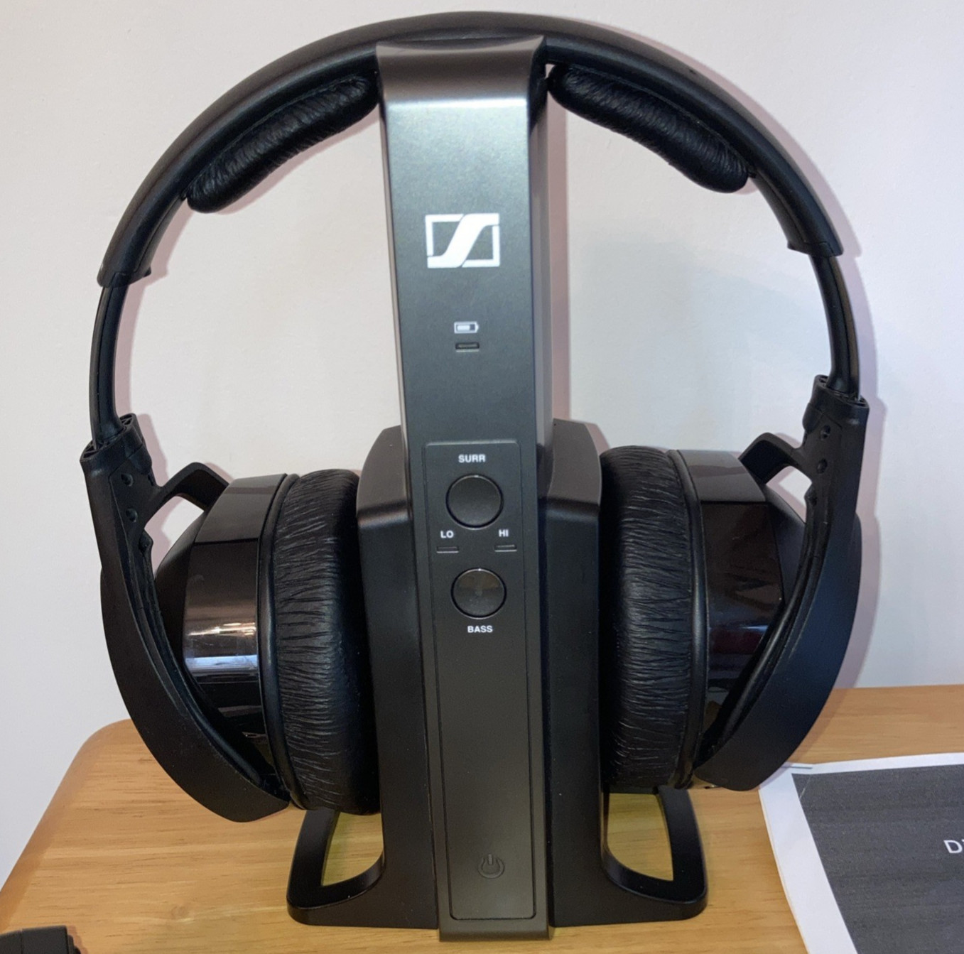 Sennheiser RS 175 RF Wireless TV Headphones Charging Dock Cables Manual