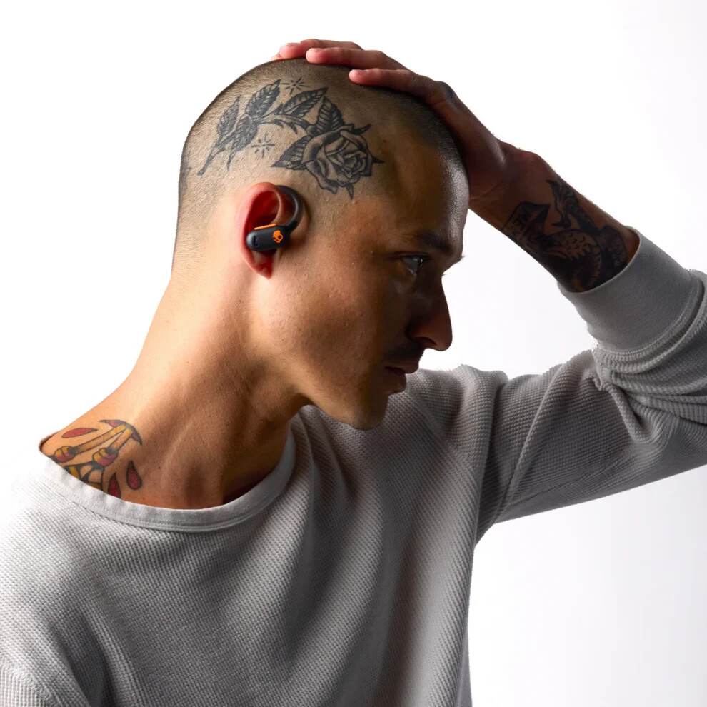 Skullcandy Push ANC Wireless Earbuds – Black/Orange (Certified Refurbished)