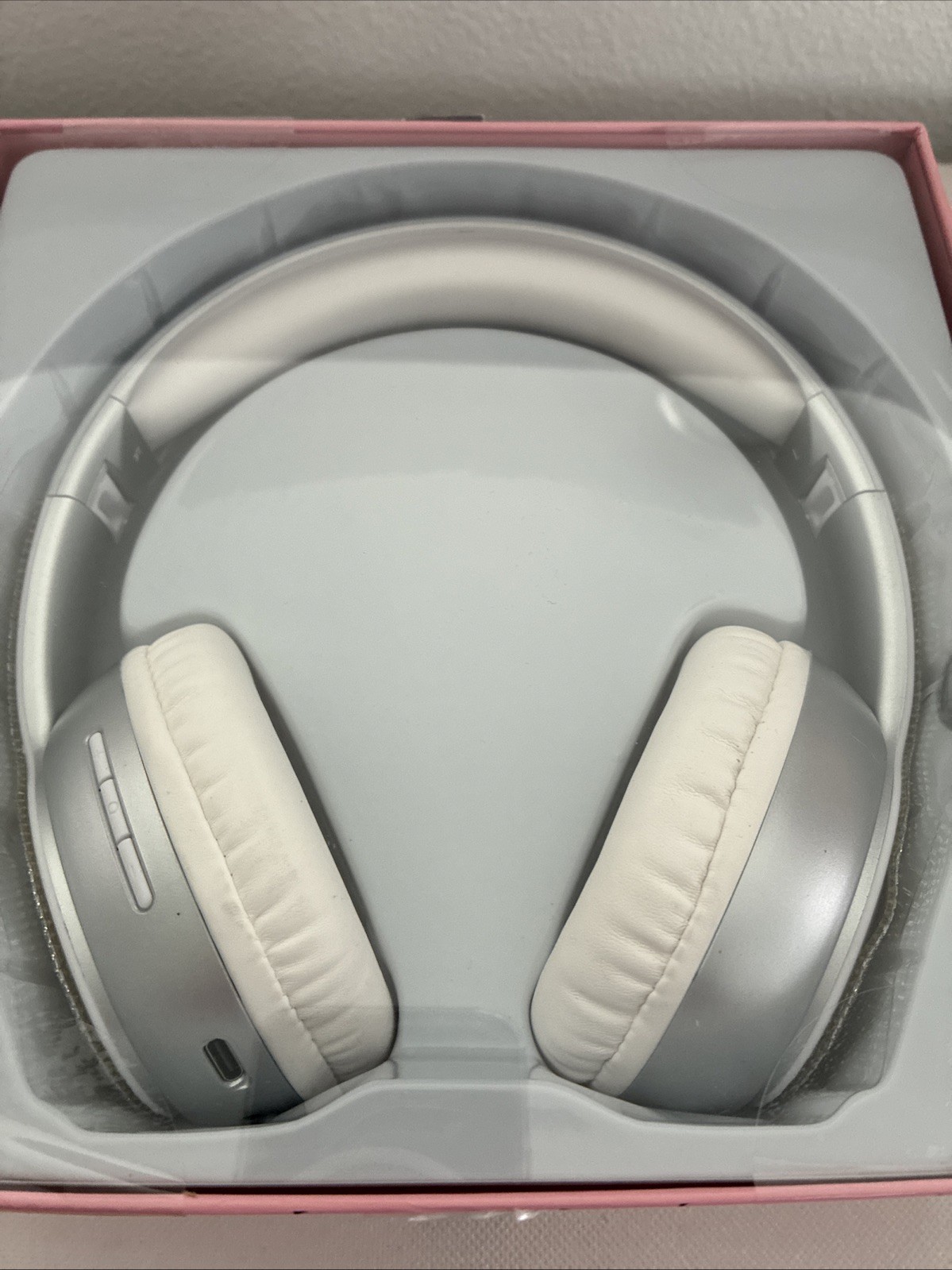 New Juicy Couture Bling Silver Grey Rhinestone Wireless Headphones