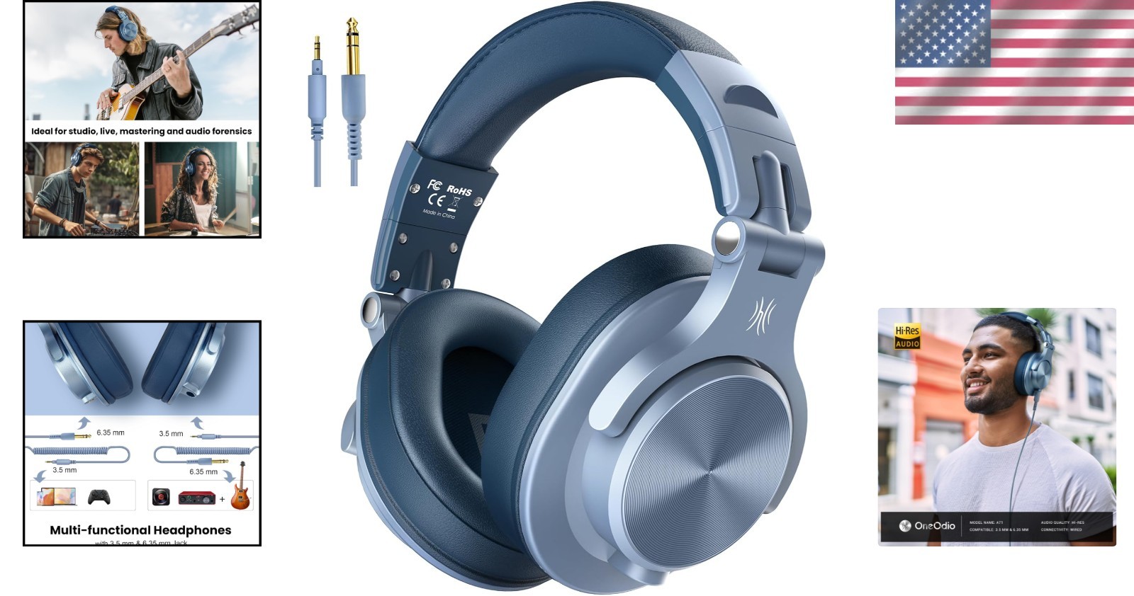 Studio Monitoring Headphones – 40mm Drivers, SharePort