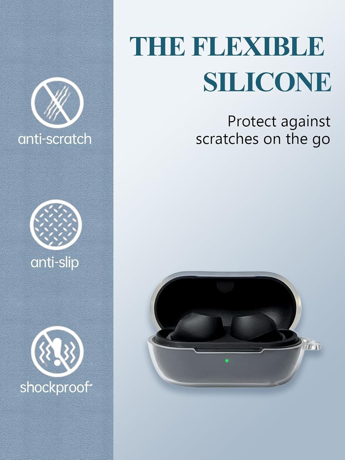 Case Cover for Sony WF-C710N Truly Wireless Noise-Canceling Earbuds, Clear Soft