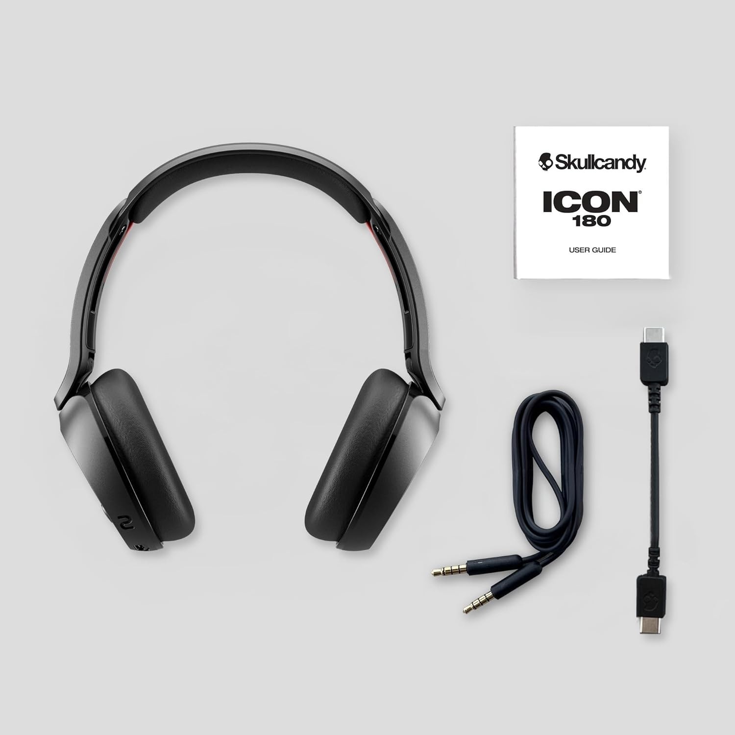 Skullcandy Icon 180 Wireless On-Ear Headphones – 50hr Battery, Black S5IEW-T740