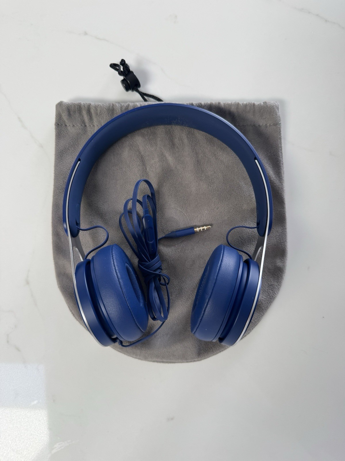 Beats by Dr. Dre Beats EP Blue/Silver Wired On-Ear Headphones 3.5mm Mic