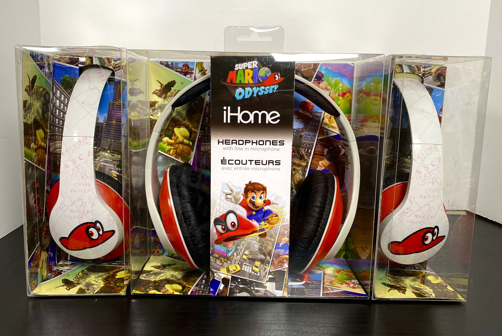 2017 iHome – eKids Super Mario Odyssey Wired Headphones w/ Mic – Red & White