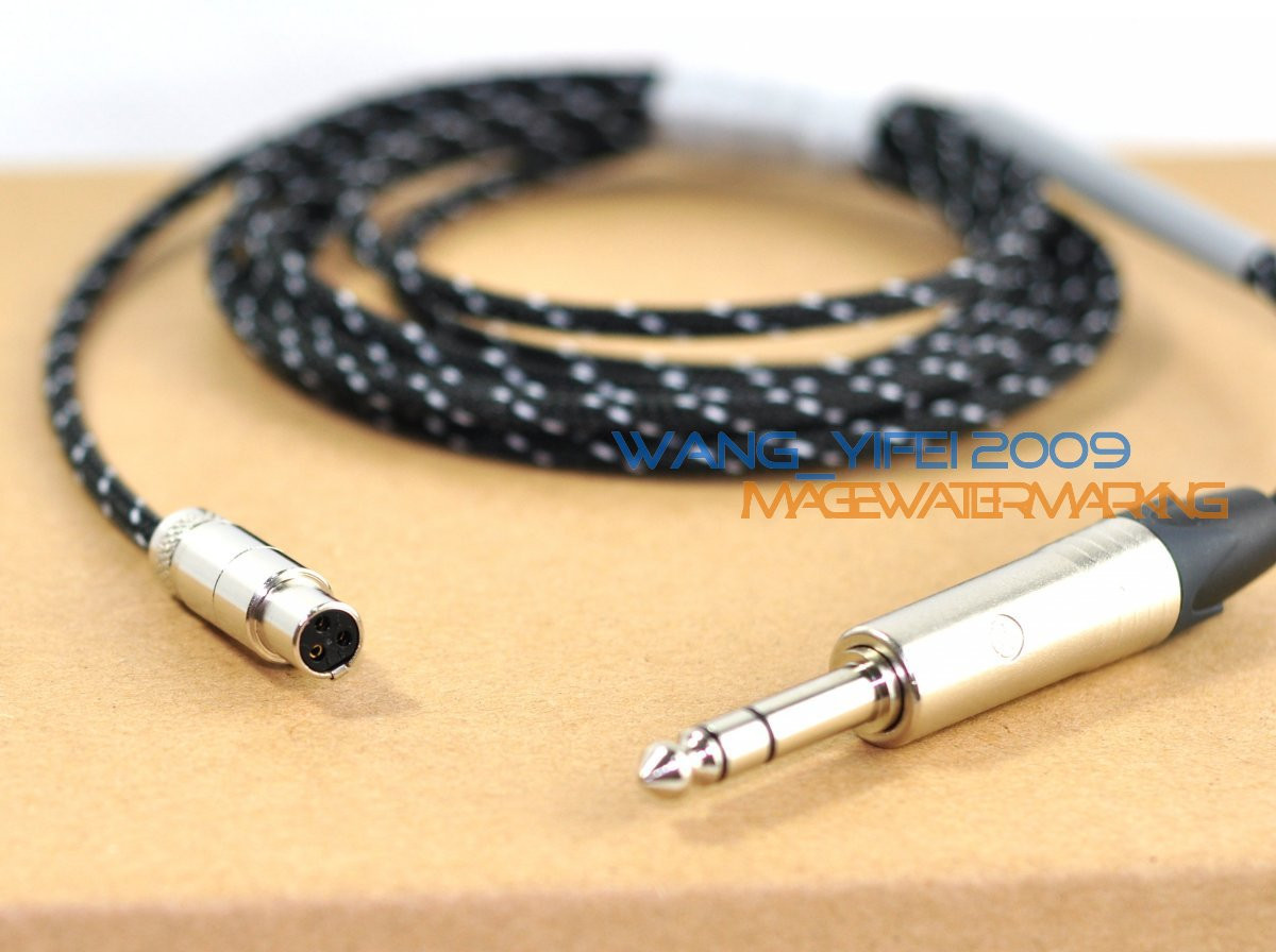 2.5M Upgrade Headphone Cables For Q701 K 702 271 272 181.. & Neutrik 6.3mm Plug