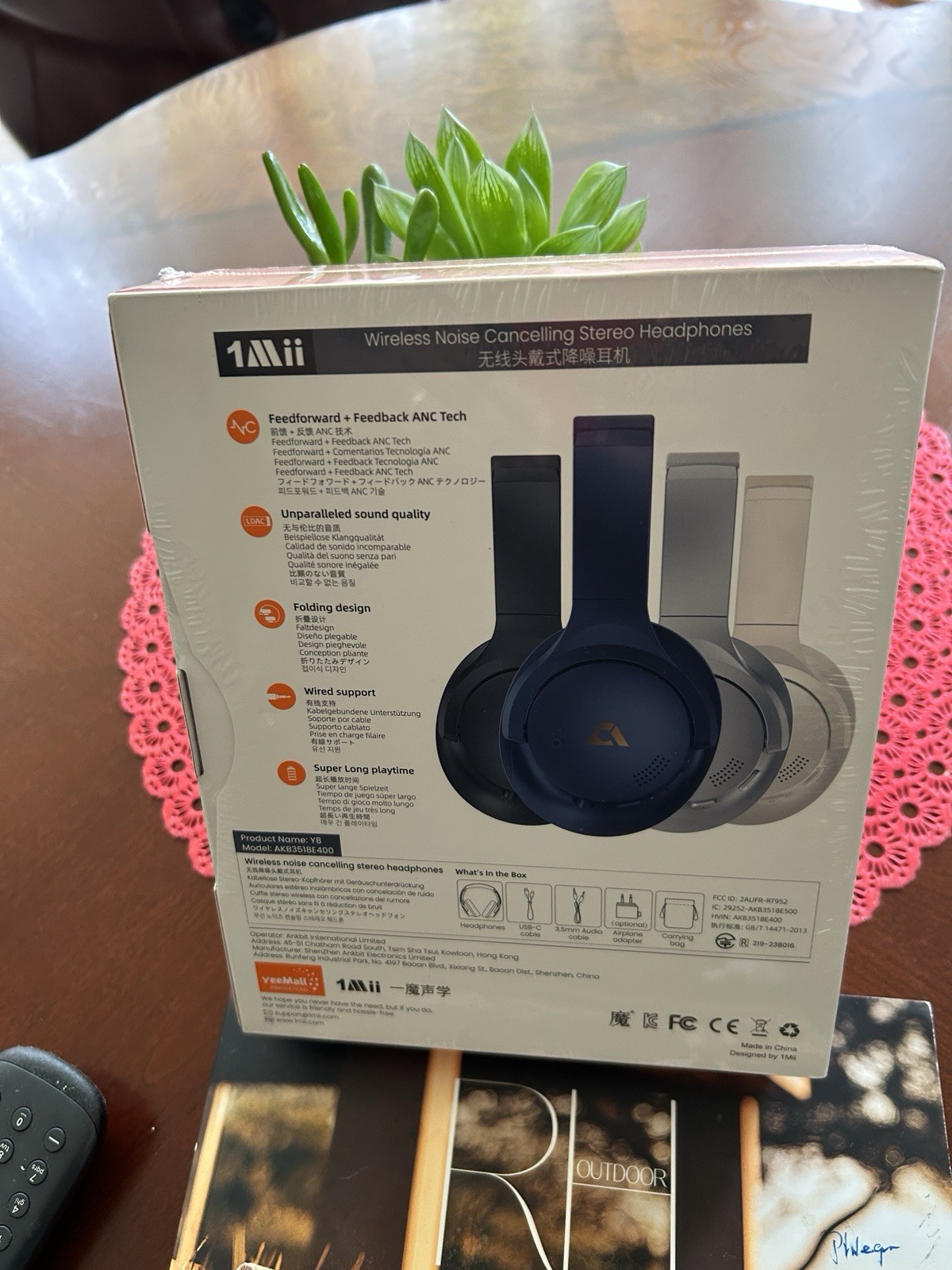 1Mii LDAC (Y8) HYbrid Active Noise Counseling stereo headphones