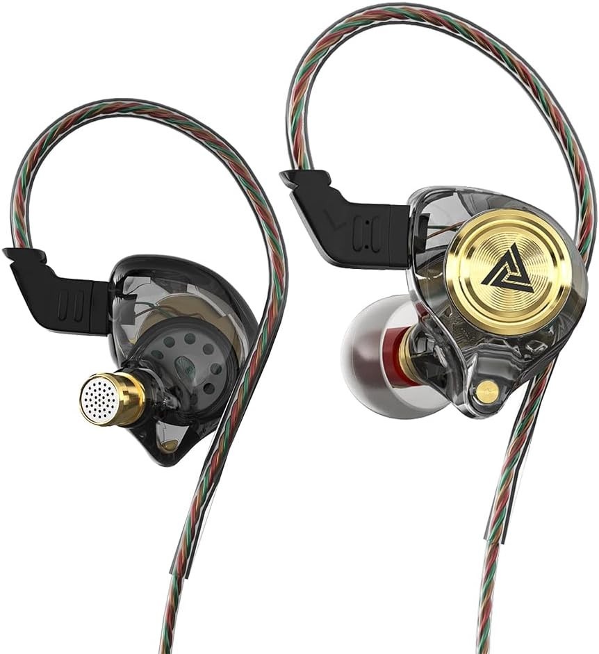 Wired Gaming Earbuds, Ak3file in Ear Monitors, Deep Bass Sound Black