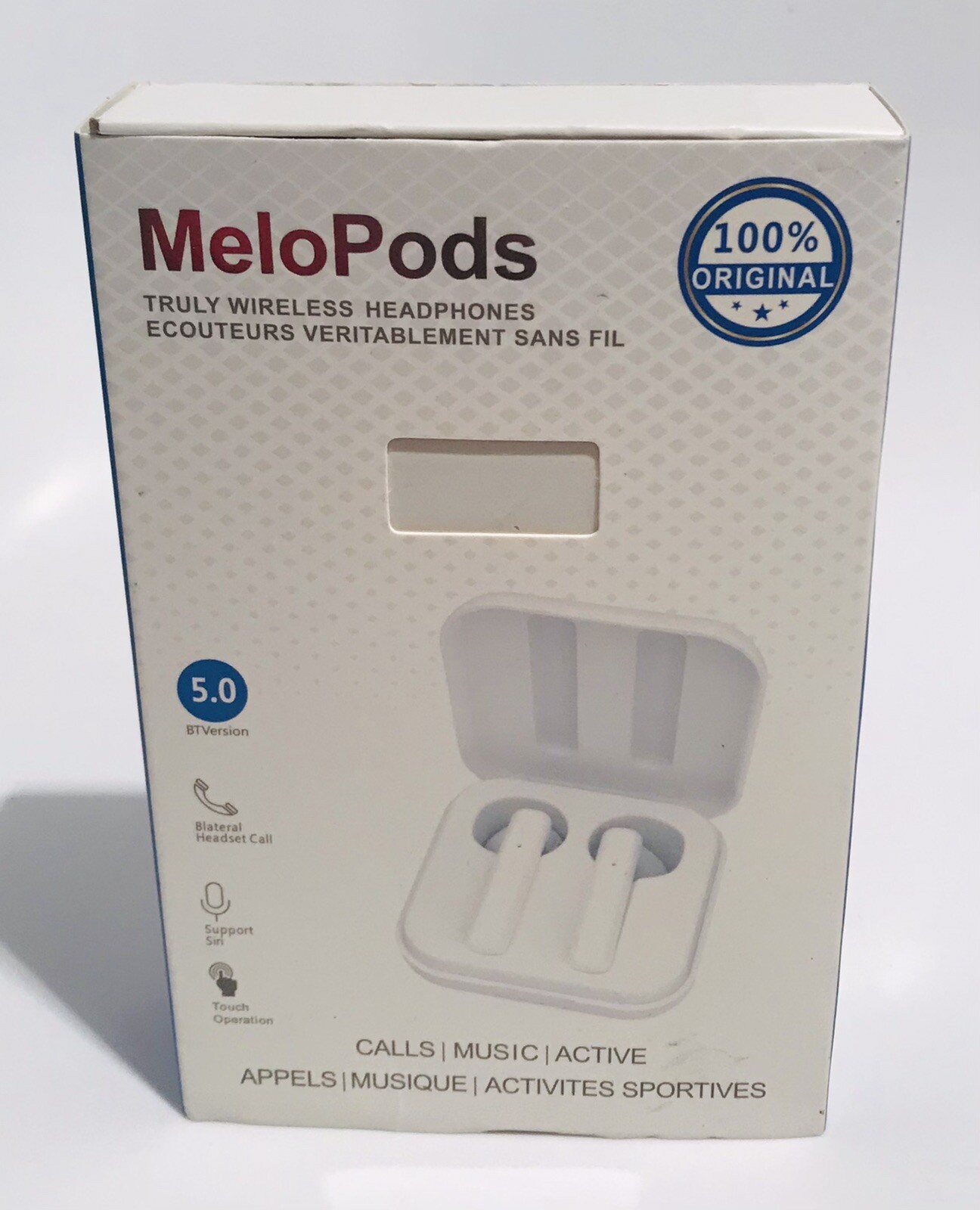 MeloPods Audio Ear Plugs – BT 5 Headset Calls Siri Support Touch Operation