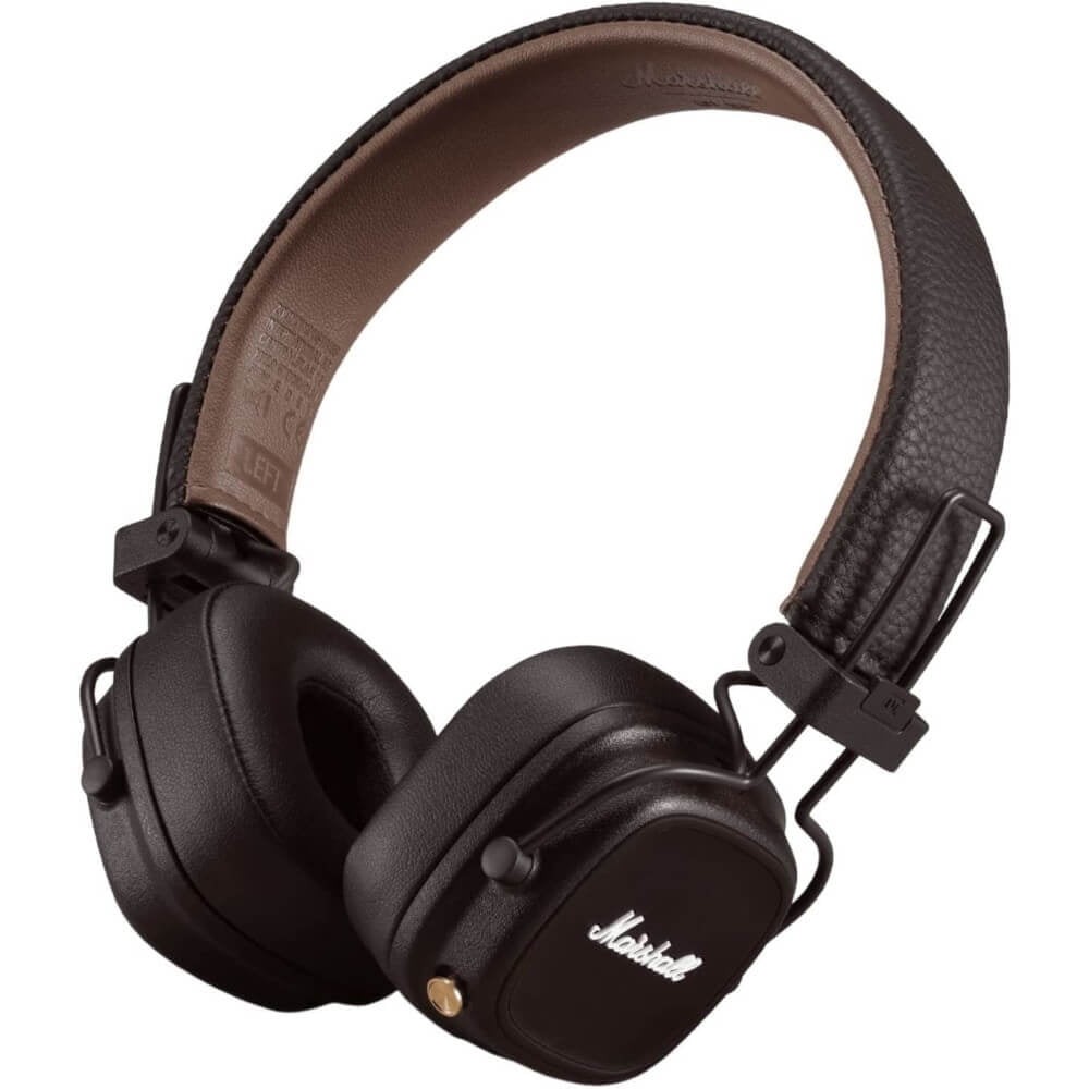 Marshall MAJOR4BTBRW Major IV On-Ear Bluetooth Headphones – Brown