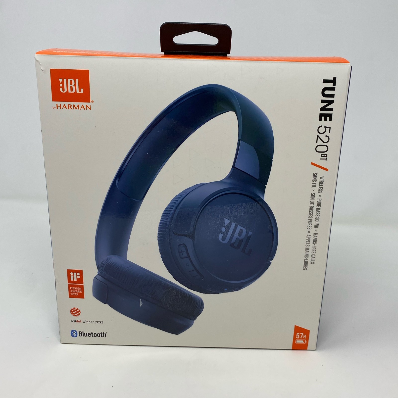 JBL Tune 520BT Bluetooth On-Ear Headphones – Blue