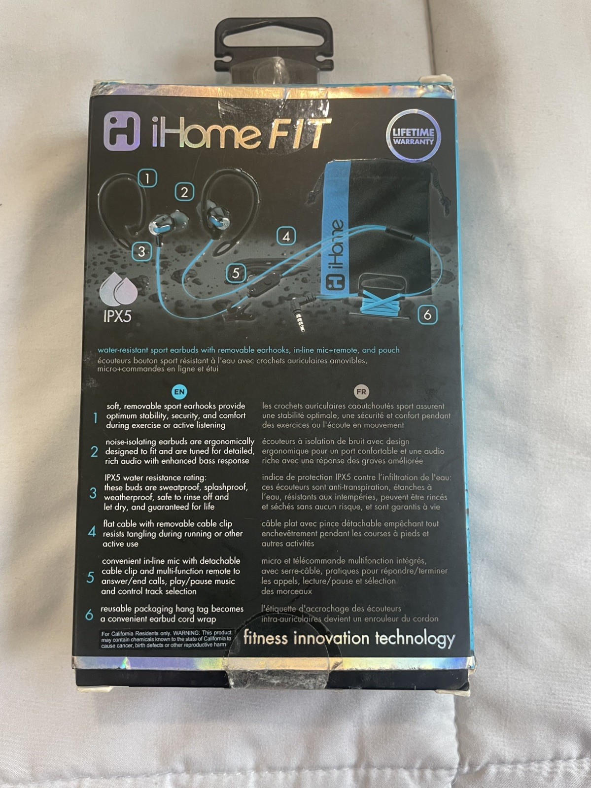 iHome Fit -2 in 1 Earbuds – iB21BLC