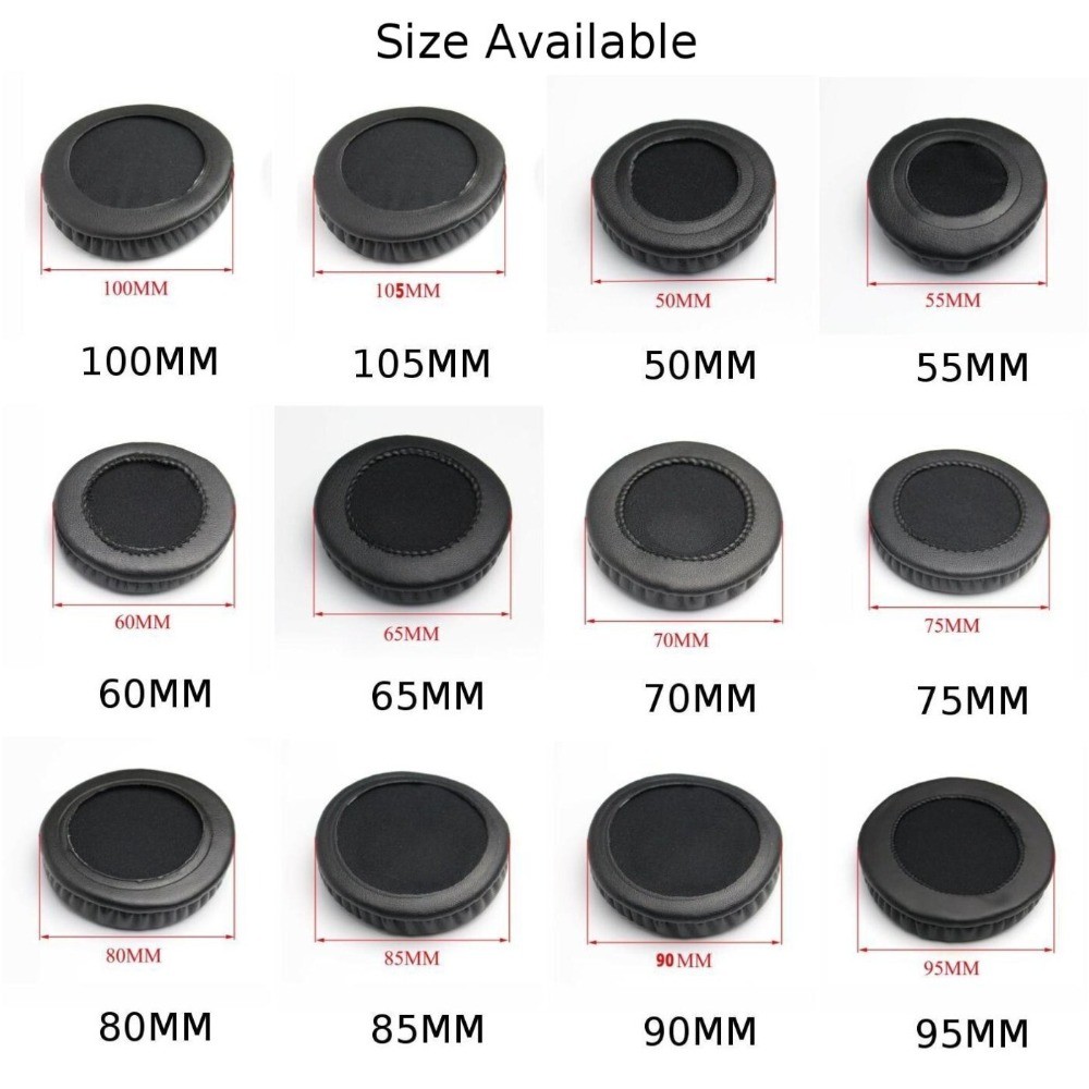 For 50 55 60 65 70 75 80 85 90 95 100/105mm Headphones Earmuffs Ear Pads Replace