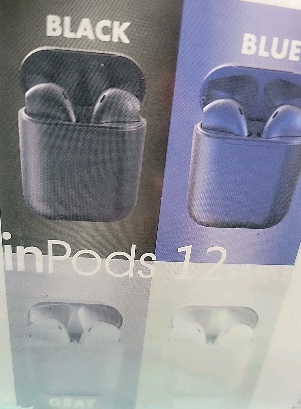 InPods 12 -Wireless Stereo Earbuds V5.0 Pro for iPhone or Android, New, White