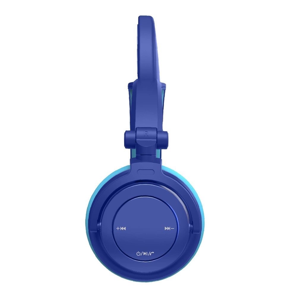 ART+SOUND Kawaii Cat LED Bluetooth Wireless Wired Kids Headphones Blue