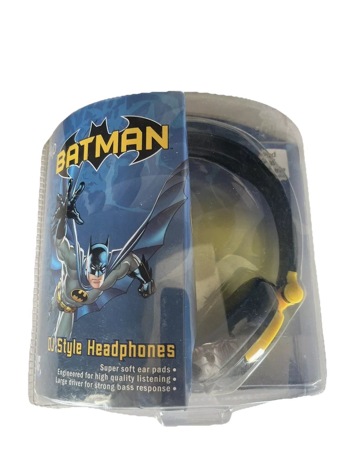Ihip DJ Style Batman Head Phones Black/Yellow New Audio Jack Portable Music