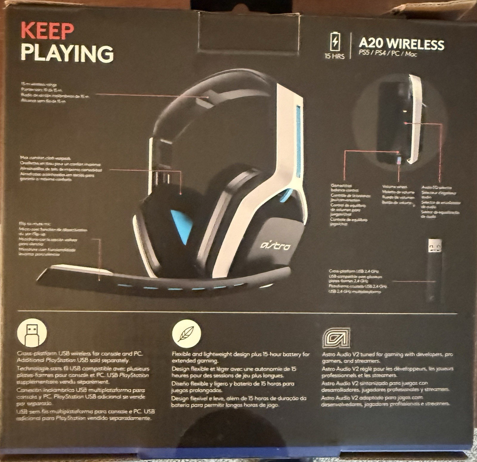 Logitech Astro A20 Wireless PS5/ PS4/ Pc/ Mac