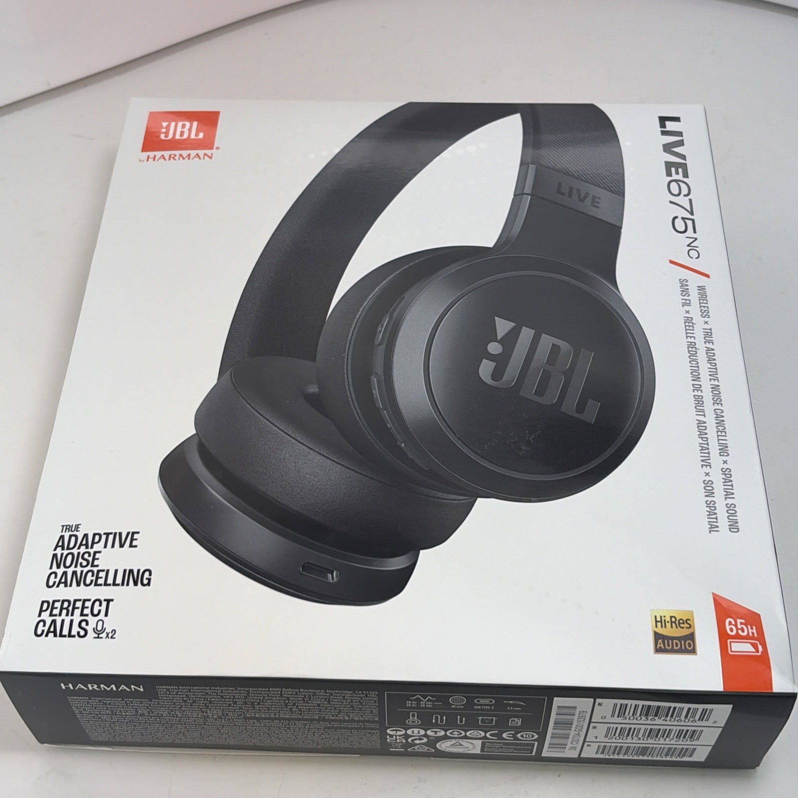 JBL Live 675NC wireless on-ear headphones, New, Open Box