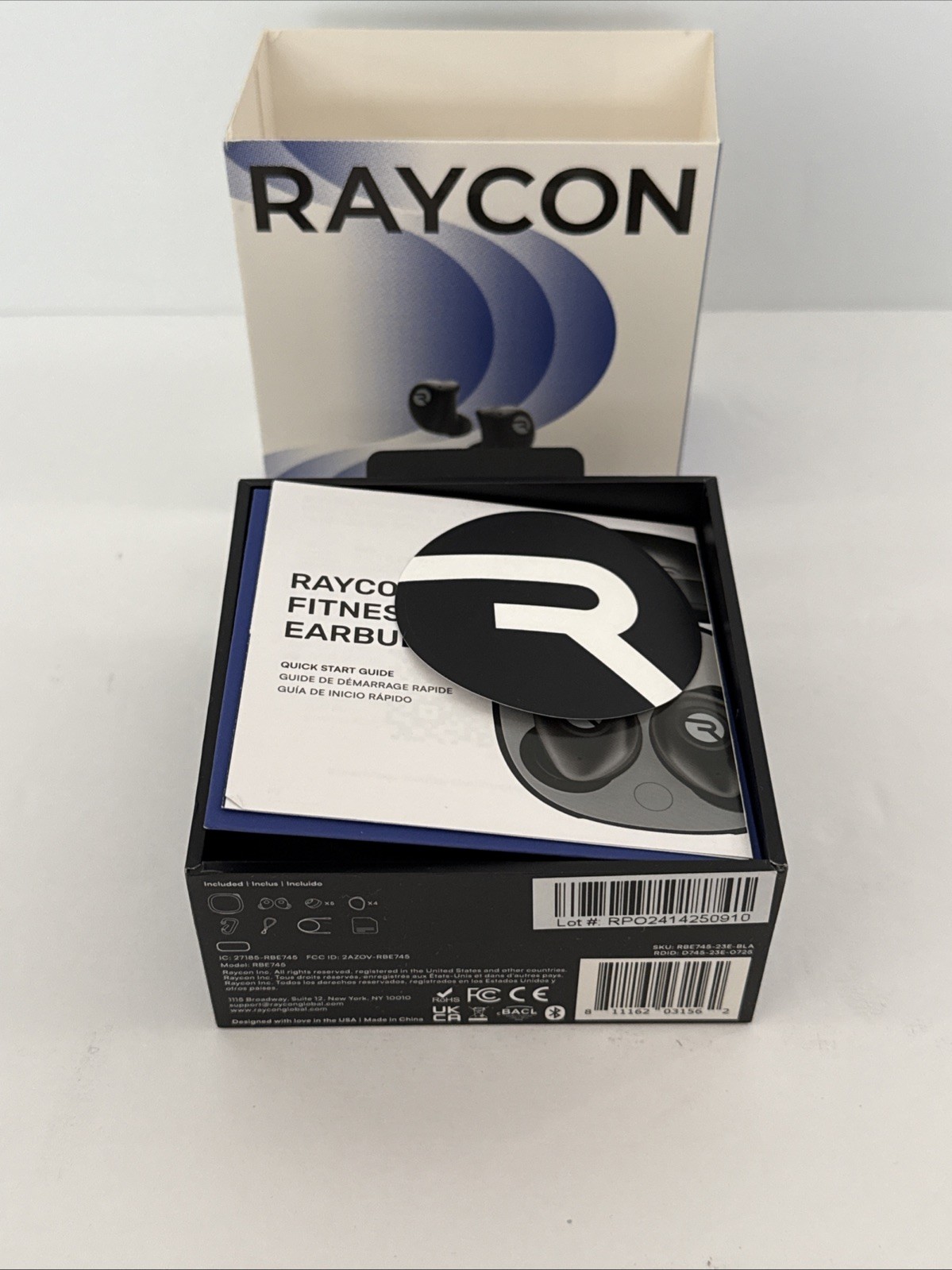 Raycon RBE745-23E-BLA The Fitness Earbuds Active Noise Cancellation “Black” NEW