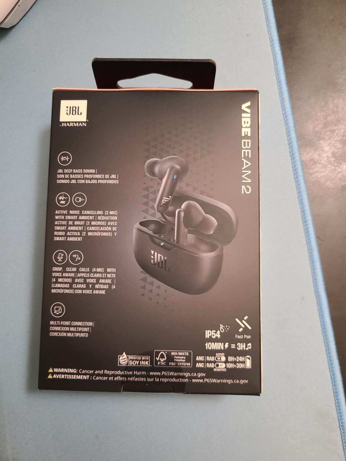 JBL Vibe Beam 2 Wireless bluetoothEarbuds • NEW Sealed • Active Noise Cancelling