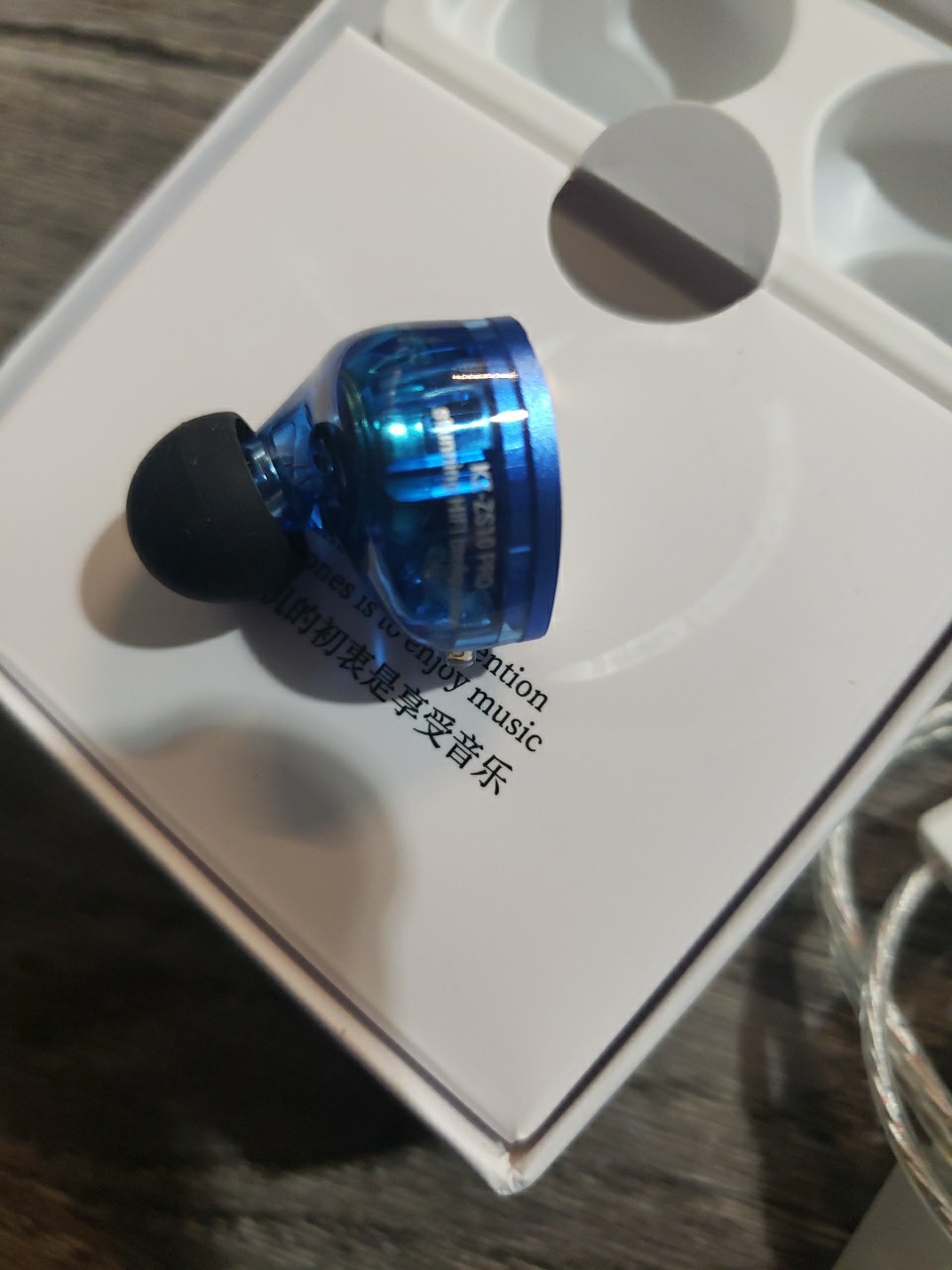 Linsoul KZ ZS10 Pro 4BA+1DD in Ear Monitor HiFi Wired Earbuds,W/ Mic, Glare Blue