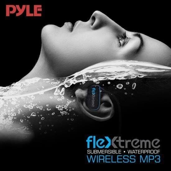 Pyle Flextreme Waterproof MP3 Player w/ Headphones, 8GB Built-in Memory PSWP14BK