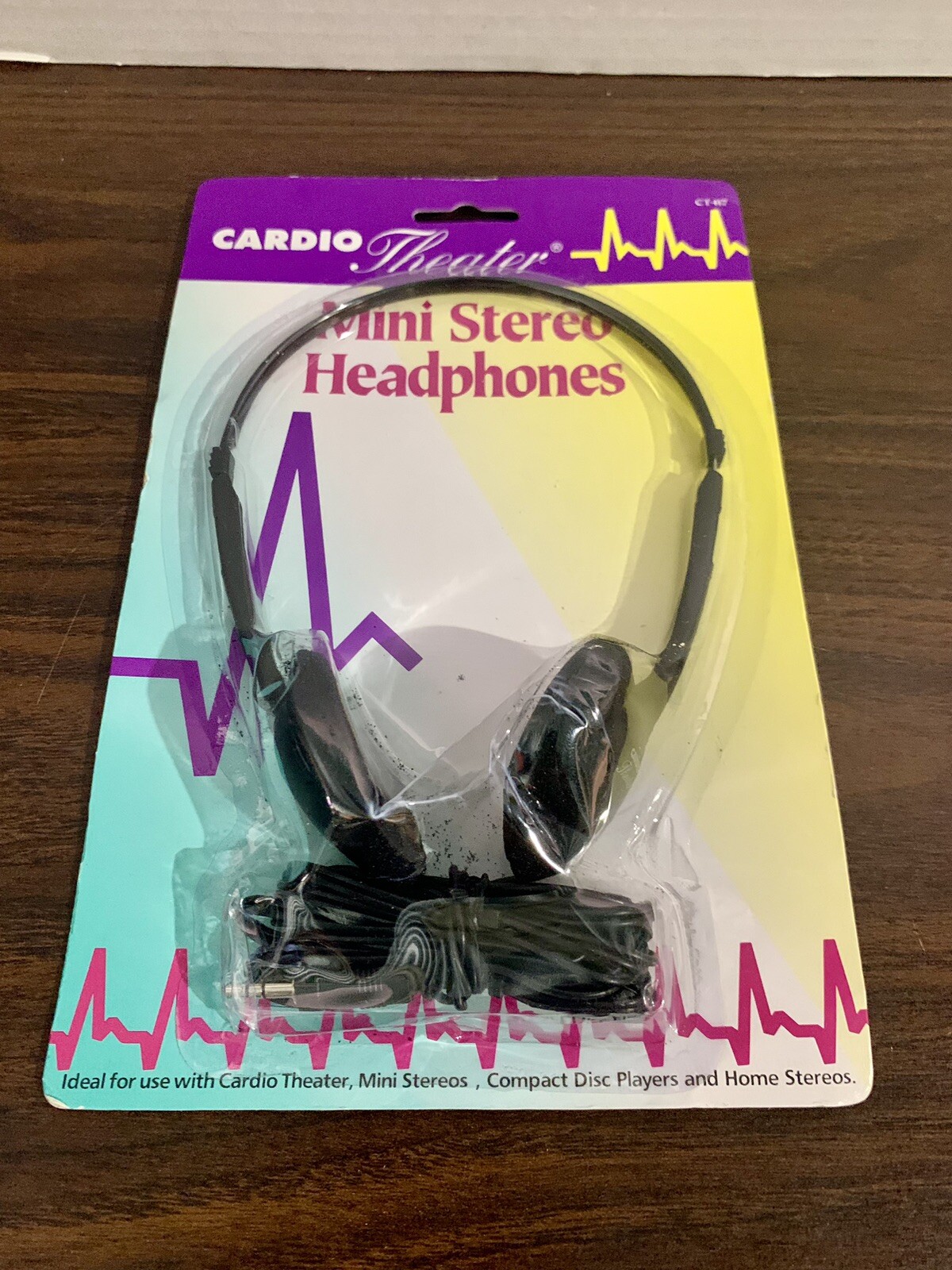 Cardio Theater Mini Stereo Headphones with Adjustable Headband CT 417 6ft Cord