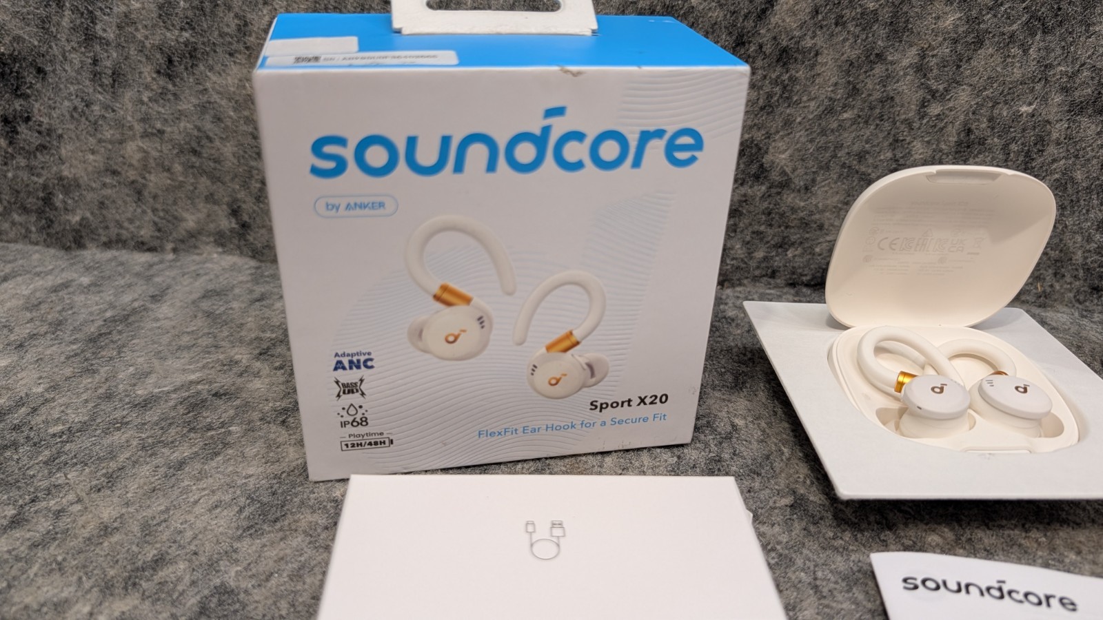 Soundcore Sport X20 True-Wireless Earbuds NC Workout Headphones Ear Hook ?New?