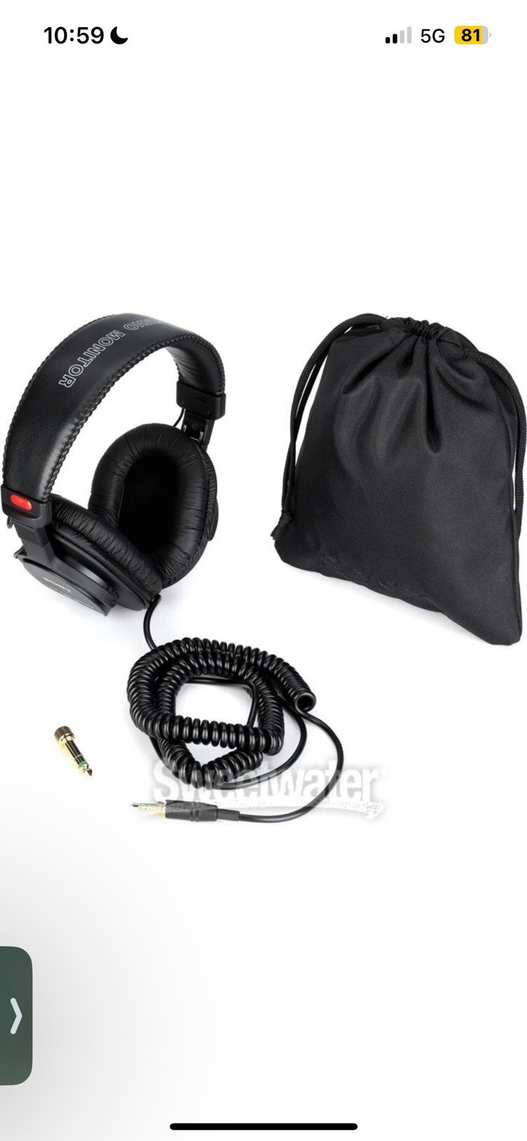 Sony Professional Mdr7506 Sound Monitor Headphones