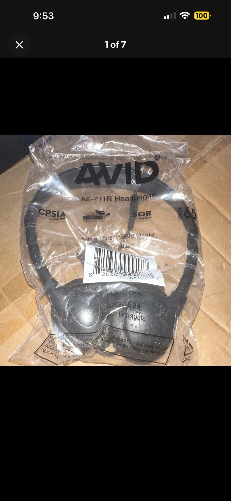 AVID AE-711R On-Ear Ear-Pad Headband Wired Headphones Double Black 3.5mm 6ft