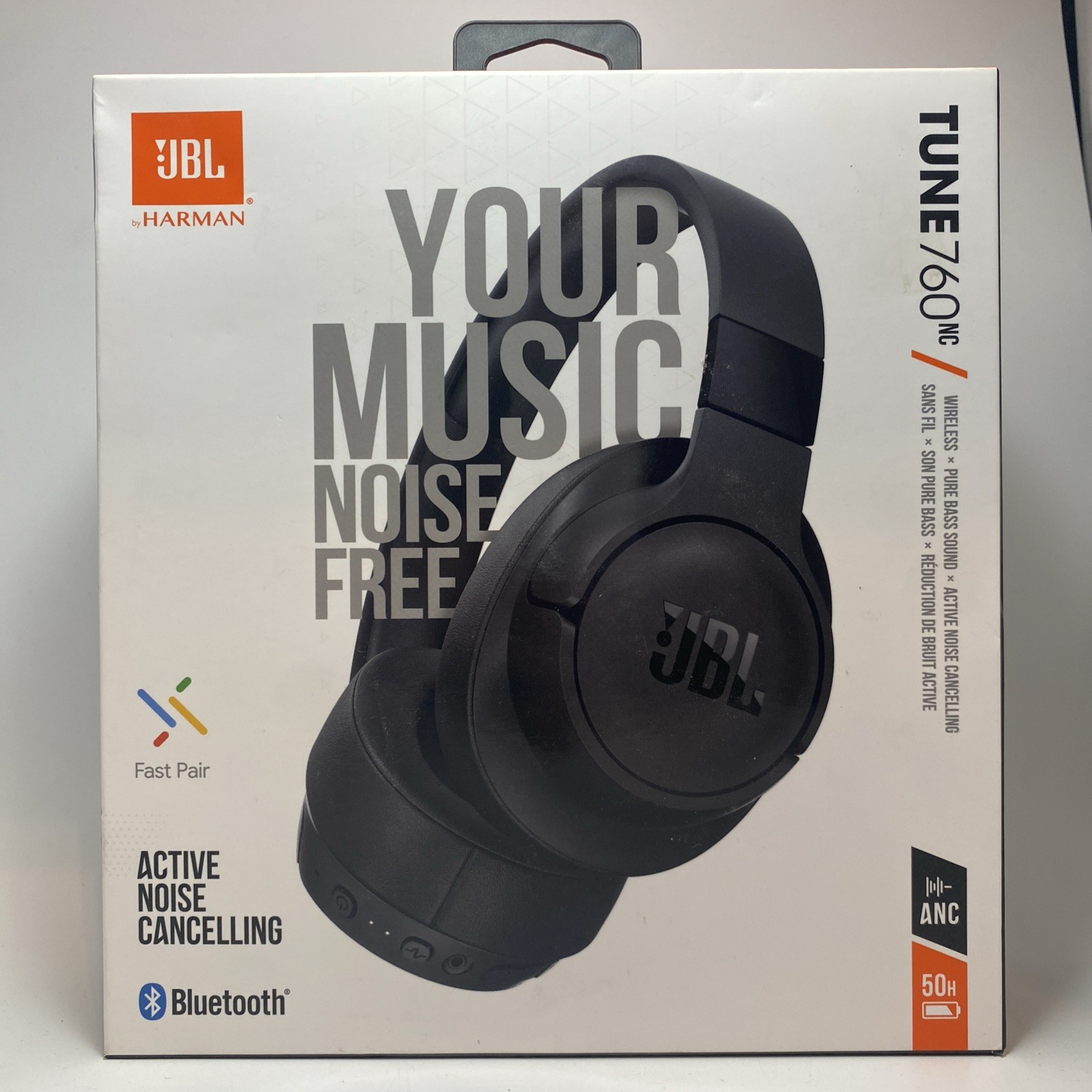 Brand New JBL Tune 760NC – Wireless Over-Ear Noise Cancelling Headphones Black