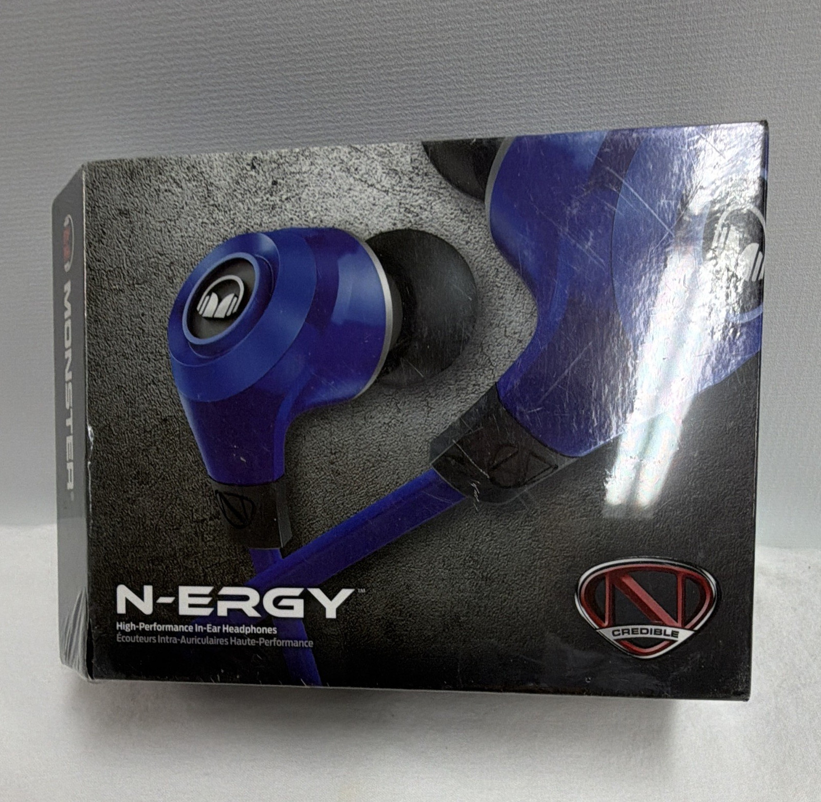 Monster N-ERGY In-Ear Earbuds Headphones w/ Microphone Blue/Black SEALED NEW